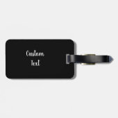 Étiquette À Bagage Parties scintillant Silver NZ Kiwi, noir & blanc p (Dos horizontal)