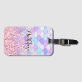 Étiquette À Bagage Parties scintillant Sirène (Devant Horizontal)