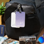 Étiquette À Bagage Parties scintillant violet moderne étincelles Nom<br><div class="desc">Présentant notre collection de produits modernes et glamour : "Parties scintillant violet moderne étincelle Nom personnalisé." Ces objets attrayants sont conçus pour ajouter une touche d'élégance et de personnalisation à votre vie. Avec une parties scintillant violette et un motif pétillant, nos produits sont parfaits pour ceux qui aiment un peu...</div>
