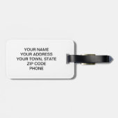 ÉTIQUETTE À BAGAGE PARTIES SCINTILLANTES IMPRIMÉES PAR MOUSTACHE (Dos horizontal)