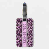 Étiquette À Bagage Parties scintillantes pourpres faites sur commande (Dos Vertical)