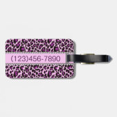 Étiquette À Bagage Parties scintillantes pourpres faites sur commande (Dos horizontal)