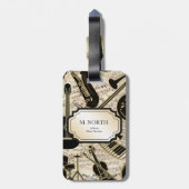 Étiquette À Bagage Partition et instruments Black/Gold ID481 (Dos Vertical)