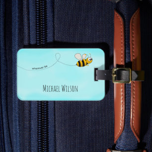 Étiquette À Bagage Partout où le pari voyage au ciel bleu