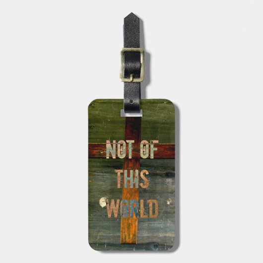 Étiquette À Bagage "Pas chrétien fait sur commande de ce monde" (Devant Vertical)