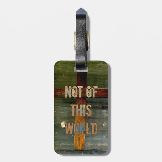 Étiquette À Bagage "Pas chrétien fait sur commande de ce monde" (Dos Vertical)