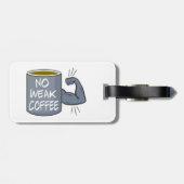 Étiquette À Bagage Pas de café faible (Dos horizontal)