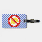 Étiquette À Bagage Pas de lait pour moi ! Avertissement d'allergie au (Dos horizontal)