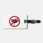 Étiquette À Bagage PAS de pets ⚠ Panneau de toilettes thaïlandais drô (Dos horizontal)