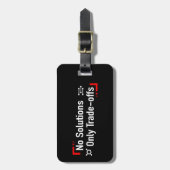Étiquette À Bagage Pas de solutions seulement des compromis (Devant Vertical)