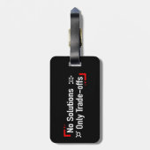 Étiquette À Bagage Pas de solutions seulement des compromis (Dos Vertical)
