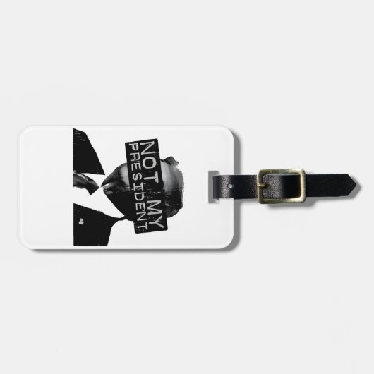 Étiquette À Bagage Pas mon président libéral anti-Trump (Devant horizontal)