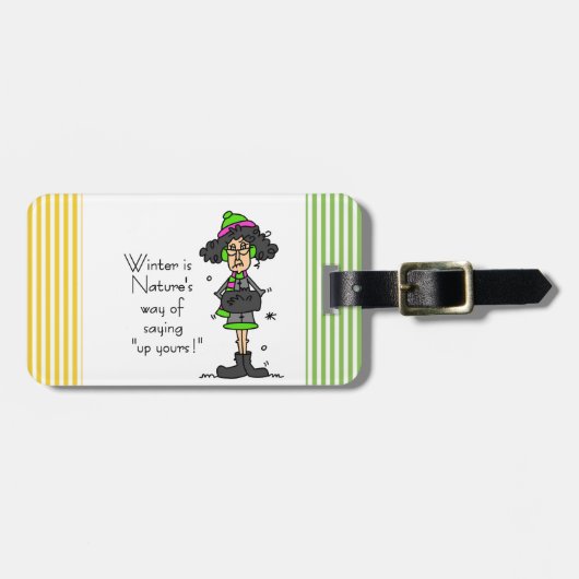 Étiquette À Bagage Pas un fan d'hiver (Devant horizontal)