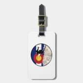 Étiquette À Bagage Passage de montagne rocheuse (Devant Vertical)