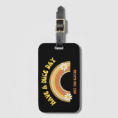 Étiquette À Bagage Passez une bonne journée pas vous Scotus Retro Sty (Devant Vertical)