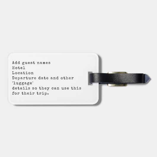 Étiquette À Bagage PASSEZ VOS SACS ! Enregistrer La Destination De Da (Dos horizontal)