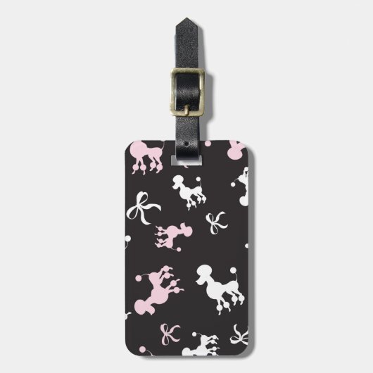 Étiquette À Bagage Passion de caniche (Devant Vertical)