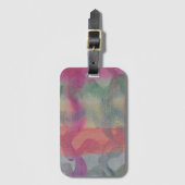 Étiquette À Bagage Pastel Abstrait (Devant Vertical)
