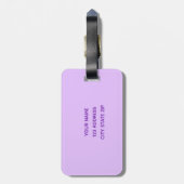 Étiquette À Bagage Pastel Abstrait Liquide Iridescente.  Personnalise (Dos Vertical)