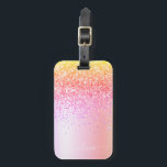 Étiquette À Bagage Pastel Arc-en-ciel rose or violet Parties scintill<br><div class="desc">Pastel Gold,  Orange,  Pink Faux Foil Parties scintillant étincelante métallique brossé Monogramme en métal Nom et étiquette initiale de sac ou de bagage. Cela rend le cadeau parfait pour 16 ans,  mariage,  douche nuptiale,  anniversaire,  baby shower ou bachelorette pour quelqu'un qui aime le luxe glam et les styles chic.</div>