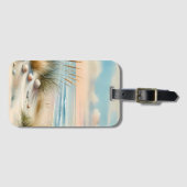 Étiquette À Bagage Pastel Coastal Dunes Watercolor (Devant Horizontal)