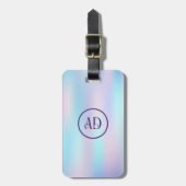 Étiquette À Bagage Pastel Colours Abstrait Arrière - plan d'iridescen (Devant Vertical)