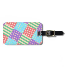 Pastel Damier Rayure Nœud Papillon Géométrique