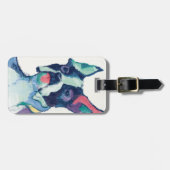 Étiquette À Bagage Pastel d'aquarelle d'Ulysse (Devant horizontal)