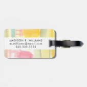 Étiquette À Bagage Pastel Luxe I (Dos horizontal)