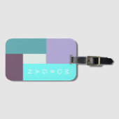 Étiquette À Bagage Pastel moderne | Balise de bagage personnalisée (Devant Horizontal)