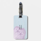 Étiquette À Bagage Pastel Starfish et Ocean (Dos Vertical)
