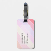 Étiquette À Bagage Pastel Stripes Personnalisé (Dos Vertical)