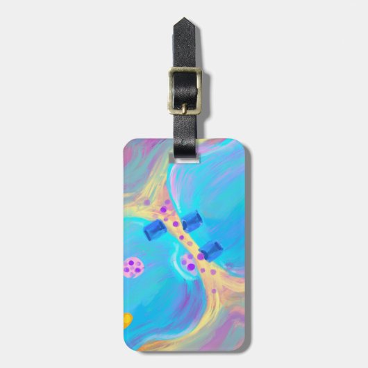 Étiquette À Bagage Pastel Synapse (Devant Vertical)