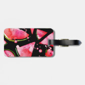 Étiquette À Bagage Pastèque à l'aquarelle 2 (Dos horizontal)