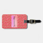 Étiquette À Bagage Pastèque rose moderne, été (Devant horizontal)