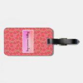Étiquette À Bagage Pastèque rose moderne, été (Dos horizontal)