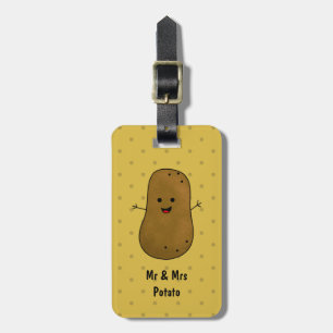 Étiquette À Bagage Patate brune personnalisée joyeuse