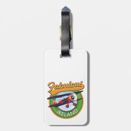 Étiquette À Bagage patch de voyage en Irlande fabuleux. (Dos Vertical)
