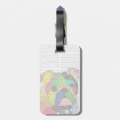 Étiquette À Bagage Patchwork Bulldog (Dos Vertical)