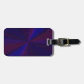 Étiquette À Bagage Patchwork circulaire de dégradé bleu à pourpre (Devant horizontal)