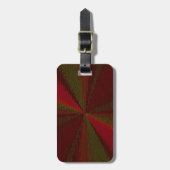 Étiquette À Bagage Patchwork de dégradé circulaire rouge à vert (Devant Vertical)