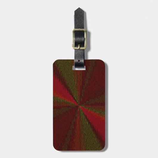 Étiquette À Bagage Patchwork de dégradé circulaire rouge à vert (Devant Vertical)