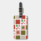 Étiquette À Bagage Patchwork de pastèque (Devant Vertical)
