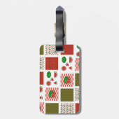 Étiquette À Bagage Patchwork de pastèque (Dos Vertical)