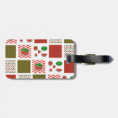 Étiquette À Bagage Patchwork de pastèque (Dos horizontal)