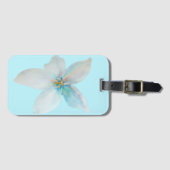 Étiquette À Bagage Pâte de fleur d'aquarelle à fleurs blanches (Devant Horizontal)