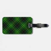 Étiquette À Bagage Pâte verte de tartan MacArthur (Dos horizontal)