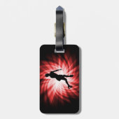 Étiquette À Bagage Patinage en rouge (Dos Vertical)