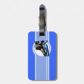 Étiquette À Bagage Patins de hockey ; Bleu (Dos Vertical)