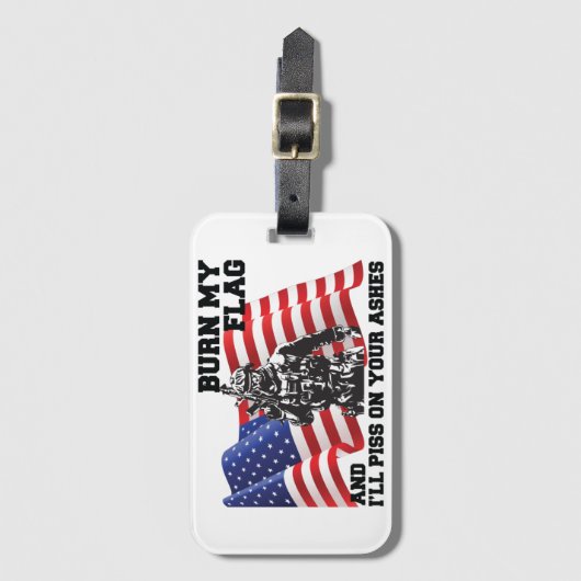 Étiquette À Bagage Patriote américain (Devant Vertical)